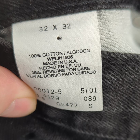 Original Arizona Jean Company 100% Cotton Black Jeans Men 32x32 - Picture 6 of 6